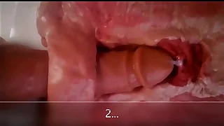Close up & internal view be advantageous to anal dildo fucking